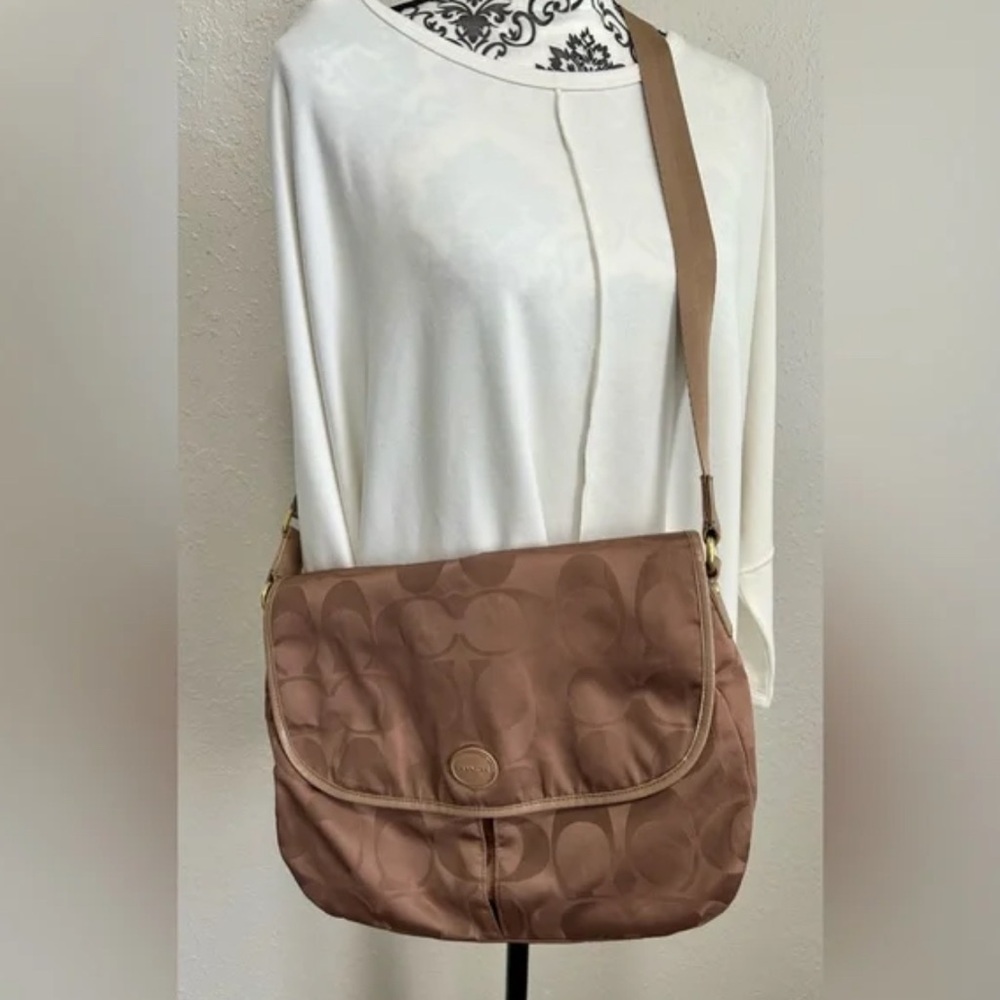 Coach Signature Tan Shoulder Bag